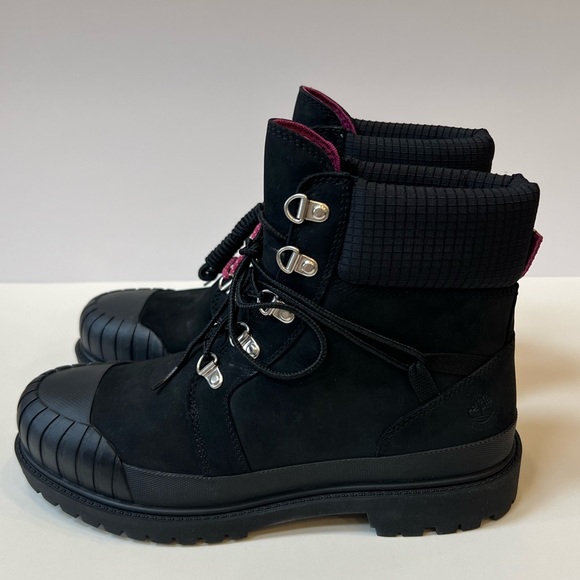 NWOT Timberland Black Leather Boots with Pink and Black Lace Options Included - Picture 15 of 15